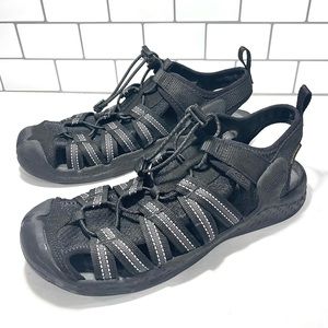 Keen Drift Creek H2 Sandals Mens size 7 (9 women’s) Black Waterproof River shoes